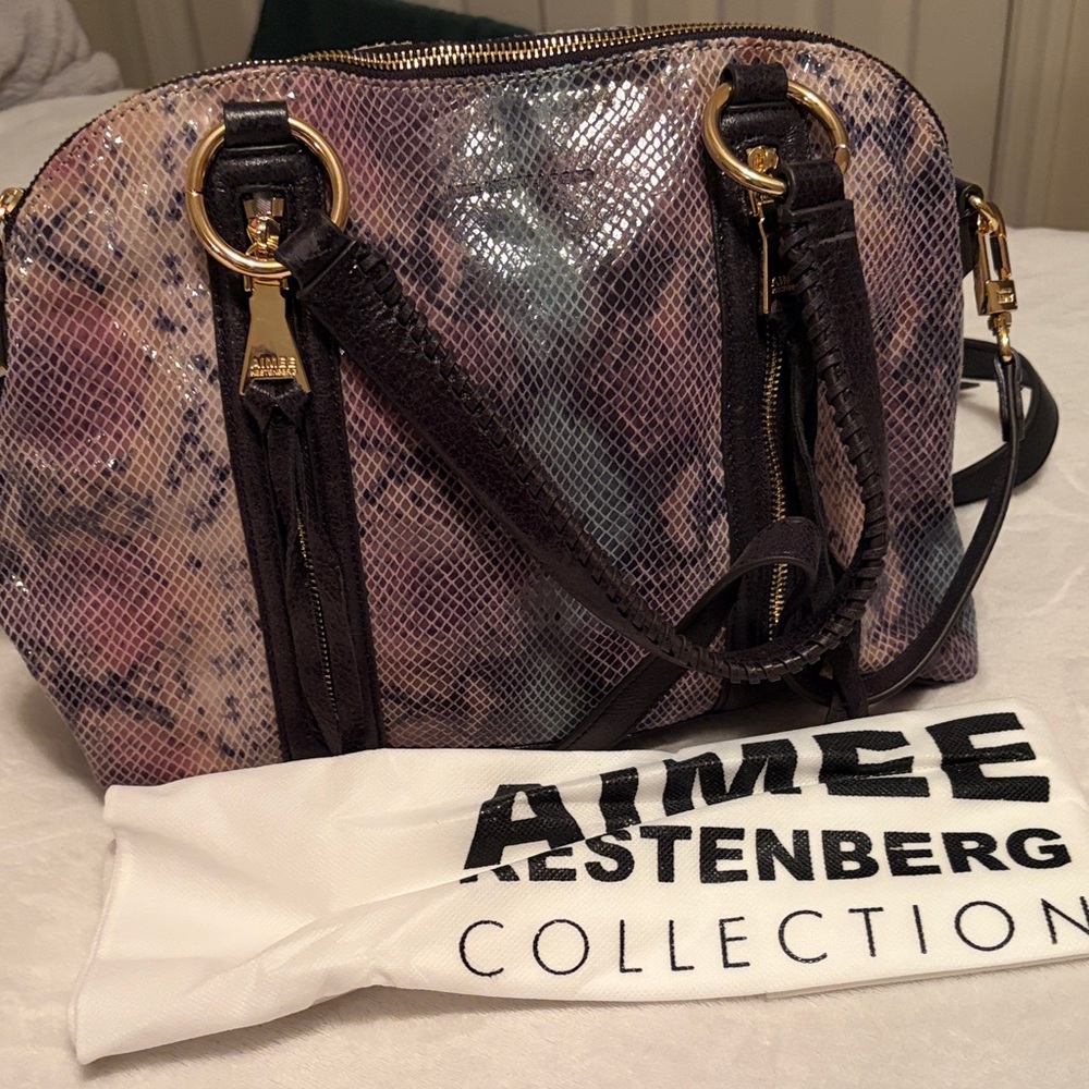Aimee Kestenberg Multicolor Snake Print Satchel